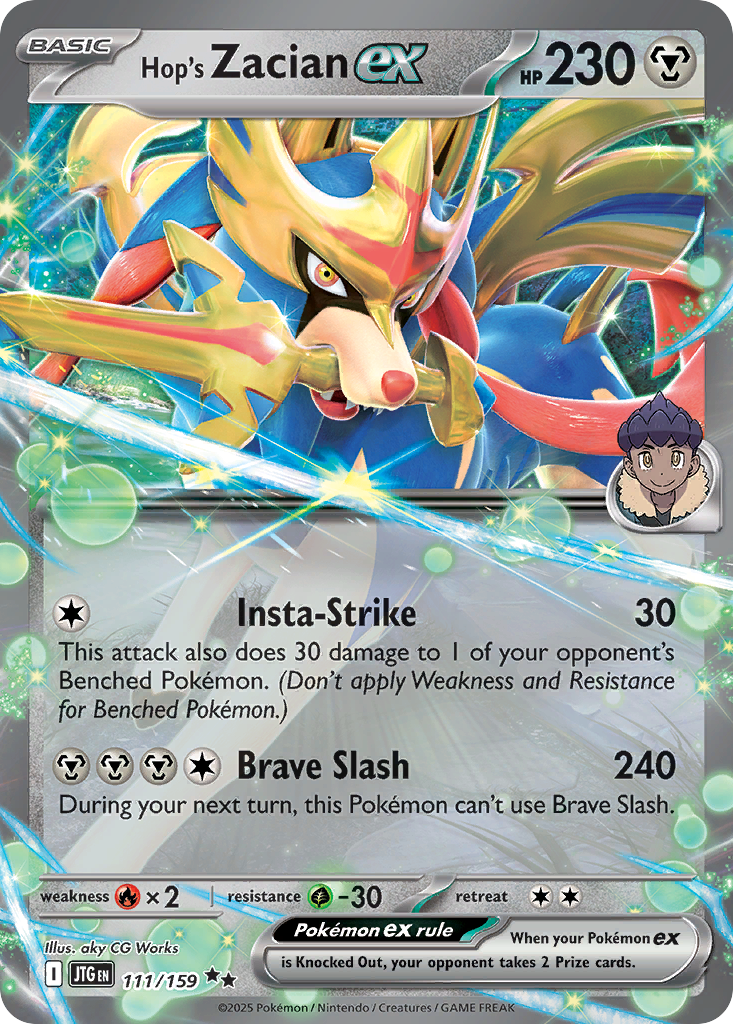 Pokémon Hop's Zacian ex 111/159 Journey Together PSA 10