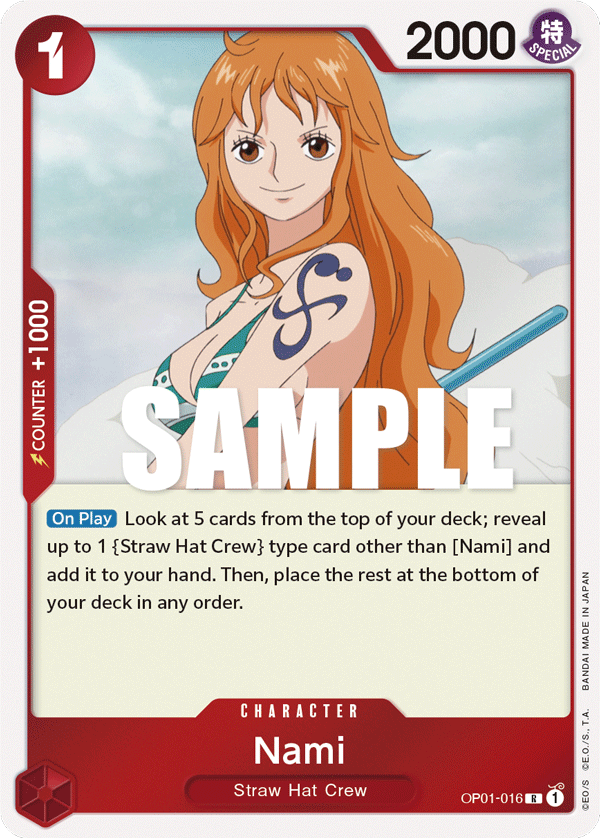 One Piece TCG Nami OP01-016 — Super Rare PSA 10