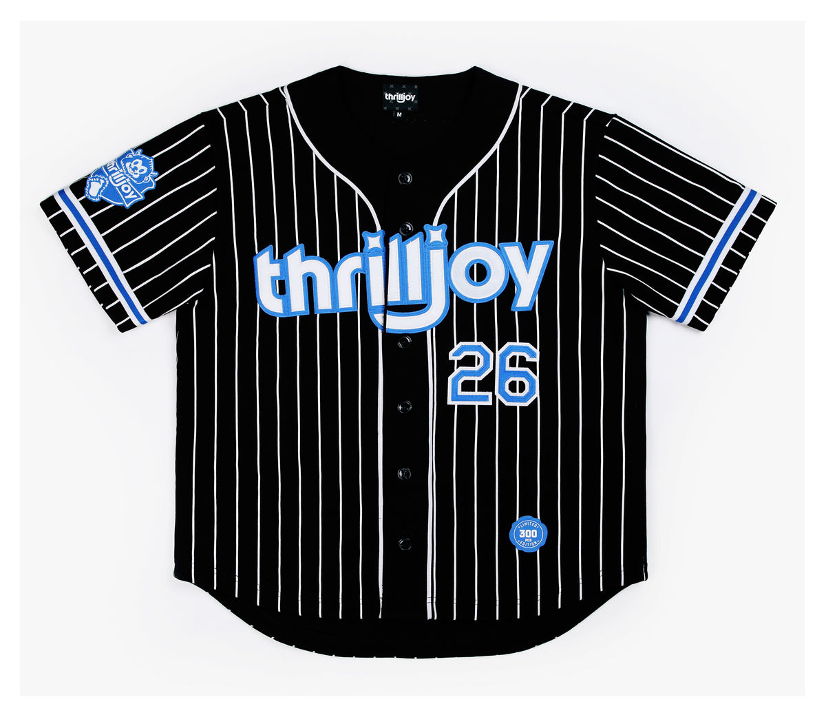 Thrilljoy '26 Oversized Jersey — Pinstripe