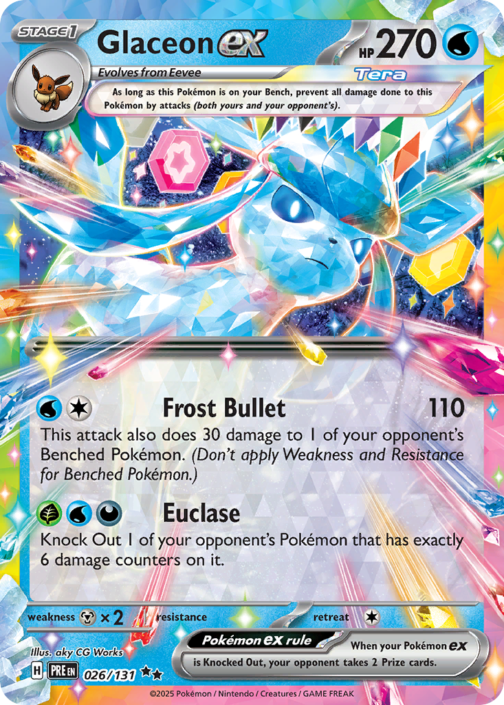 Pokémon Glaceon ex Prismatic Evolutions 026/131 PSA 10