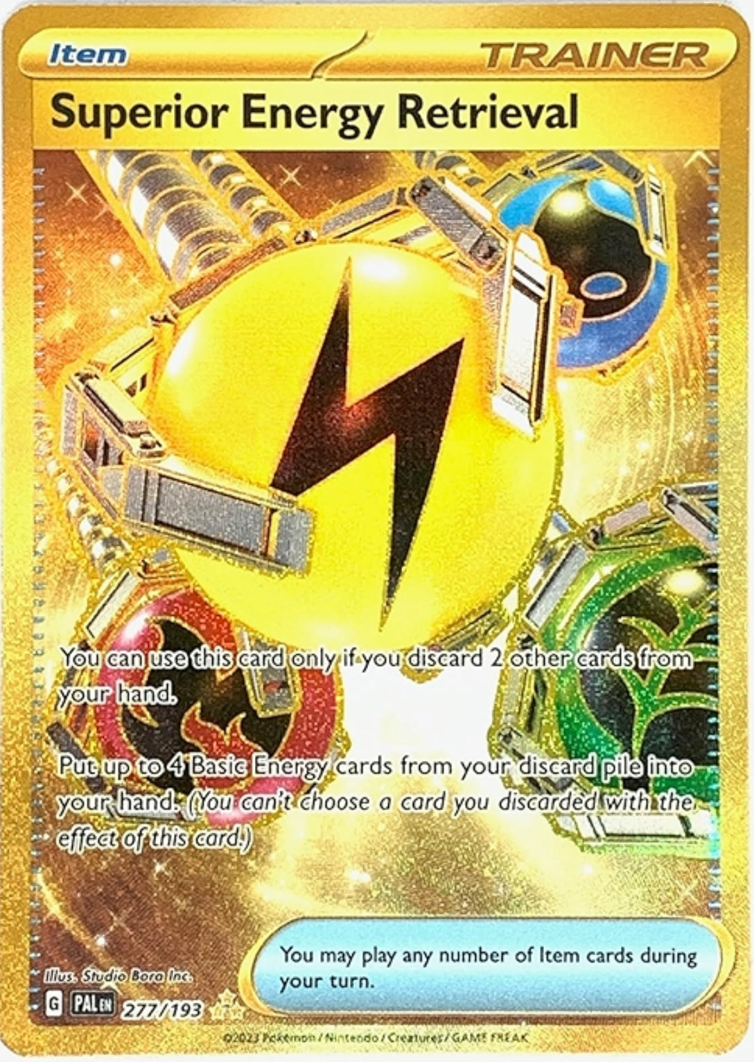 Pokémon Superior Energy Retrieval 277/193 — Paldea Evolved Hyper Rare PSA 10