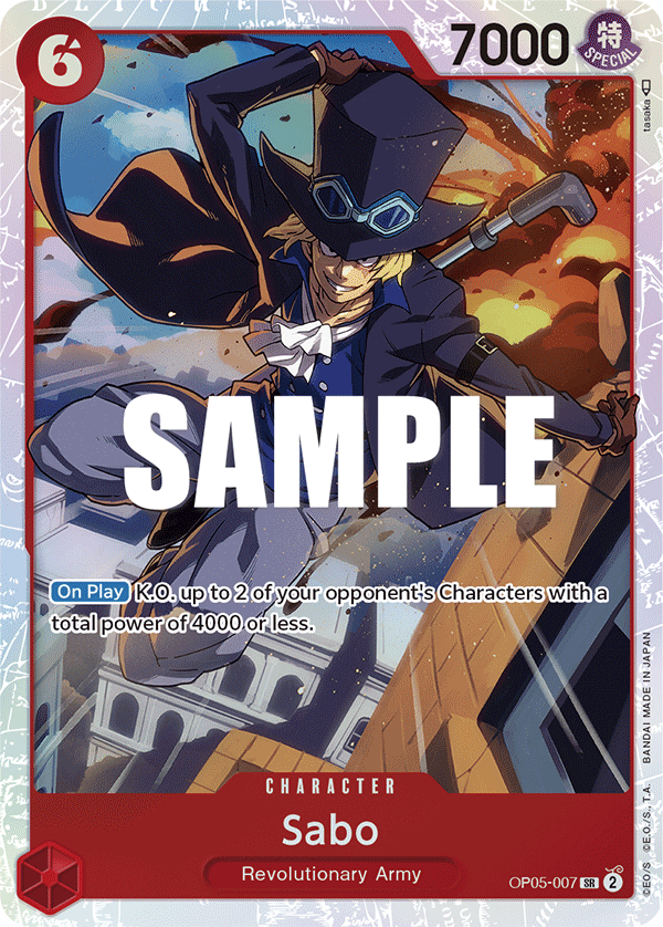 One Piece TCG CCG Sabo #007 OP-05 Awakening Of The New Era English PSA 10