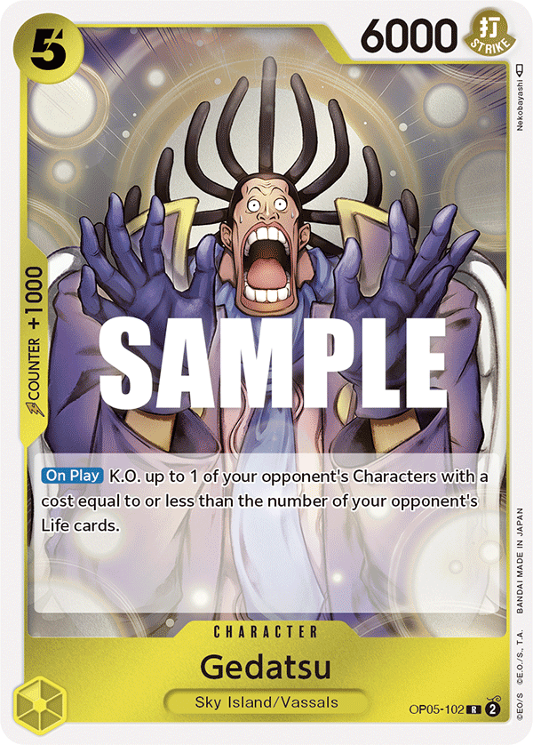 One Piece TCG OP-05 Awakening Era Holo 102 Gedatsu Anime PSA 10