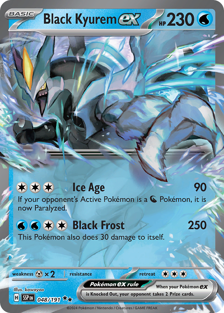 Pokémon Black Kyurem ex #48 Surging Sparks PSA 10