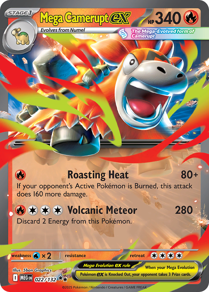 Pokémon Mega Camerupt-ex #22 Mega Evolution PSA 10