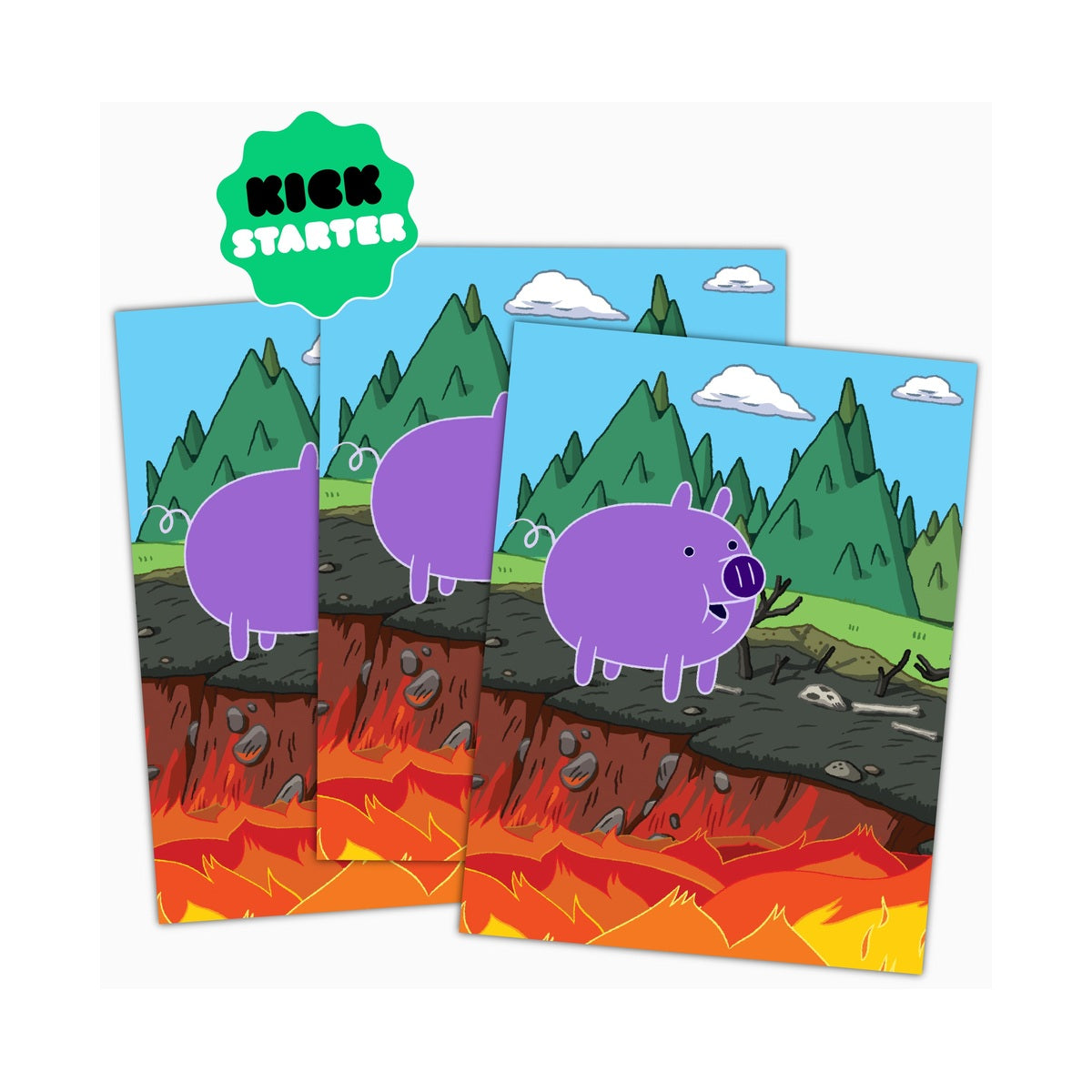 Adventure Time Card Wars: Oversized Sleeves — Fiery Flooping Pig! (20 Pack)