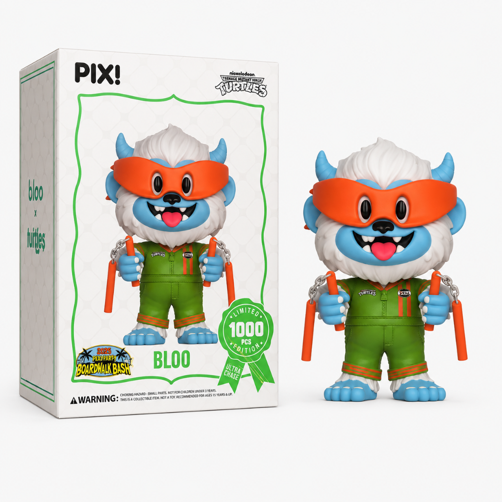 Thrilljoy PIX! Bloo as TMNT Michelangelo Boardwalk Bash LE 1000 (SDCC 2025)