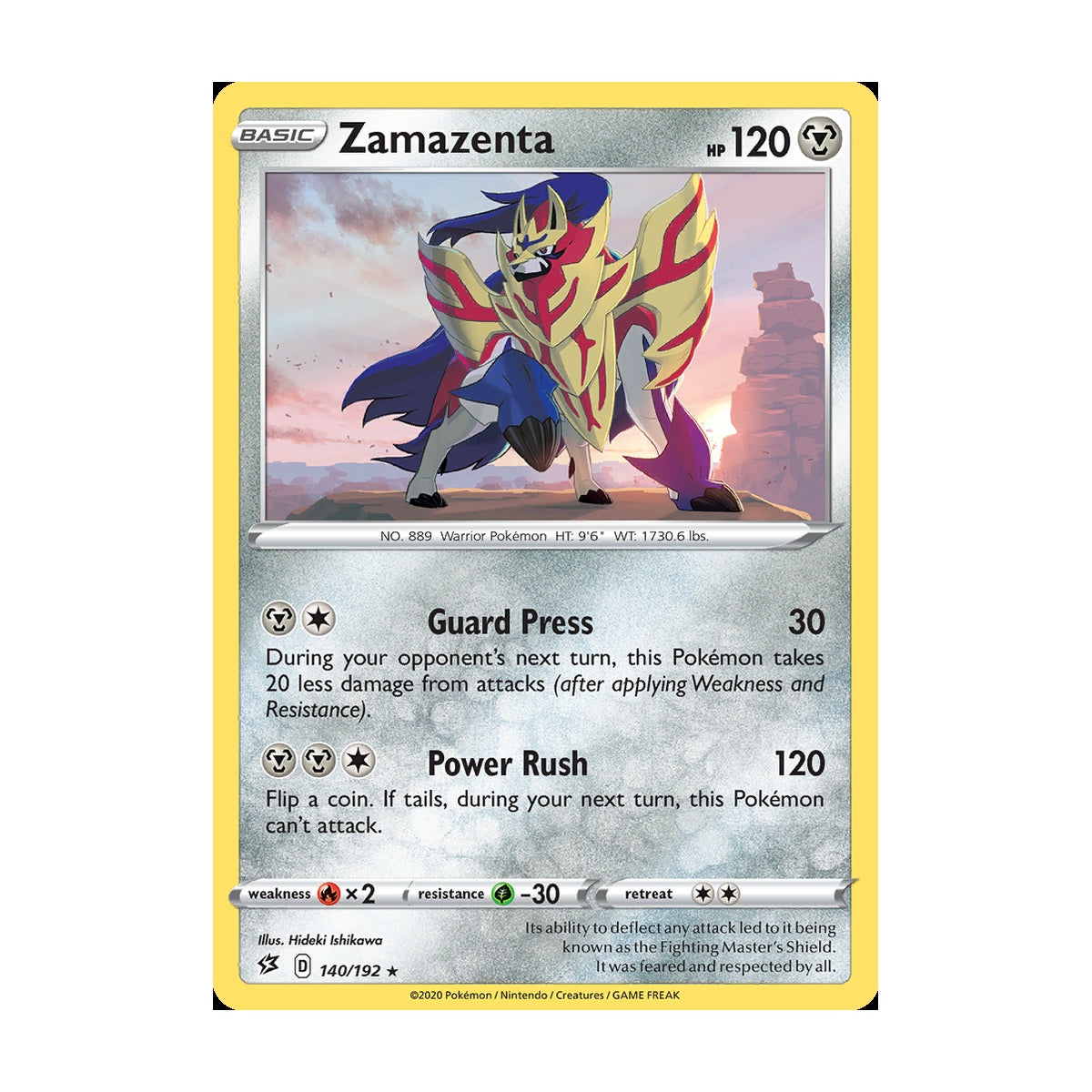 Pokémon Zamazenta 140/192 Rebel Clash PSA 10