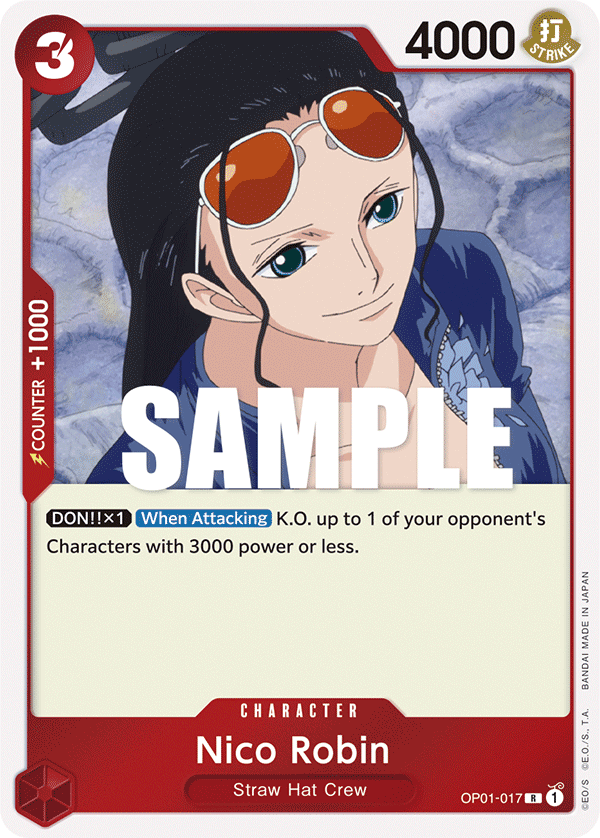 One Piece TCG Nico Robin OP01-017 — Super PSA 10