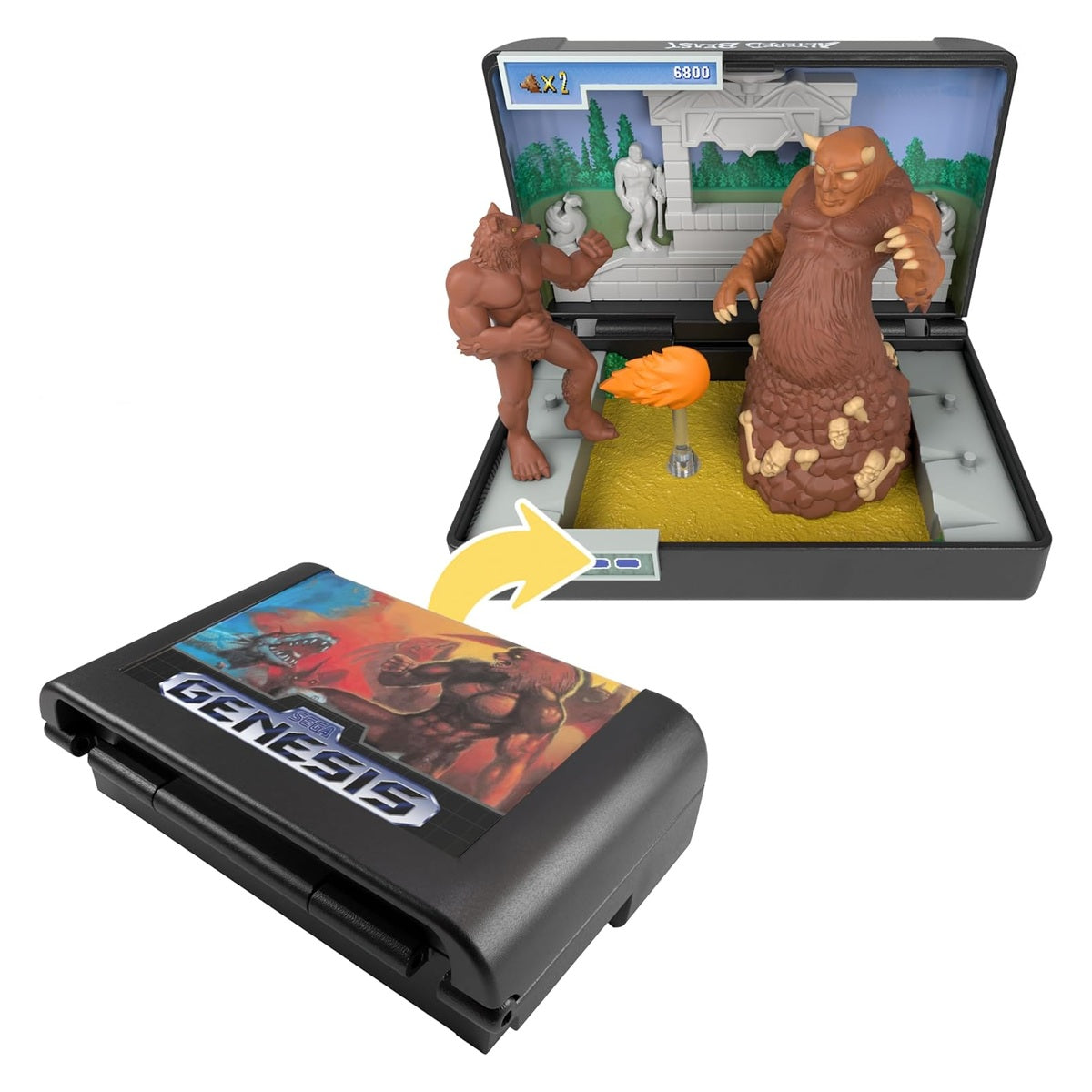 Wilder Toys Altered Beast Console Heroes Graveyard (Genesis) Cartridge Diorama