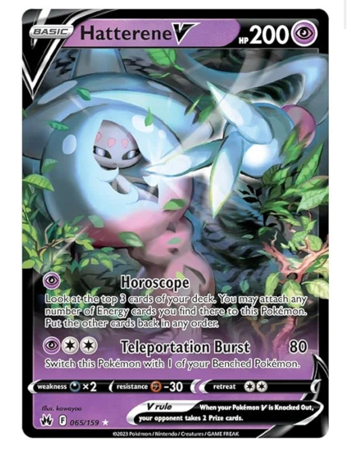 Pokémon Hatterene V Crown Zenith #065 PSA 10