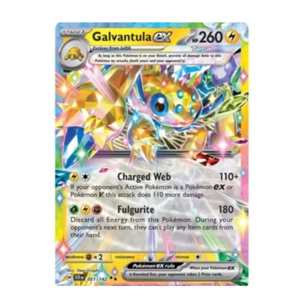 Pokémon 2024 Stellar Crown English Galvantula ex #51 PSA 10