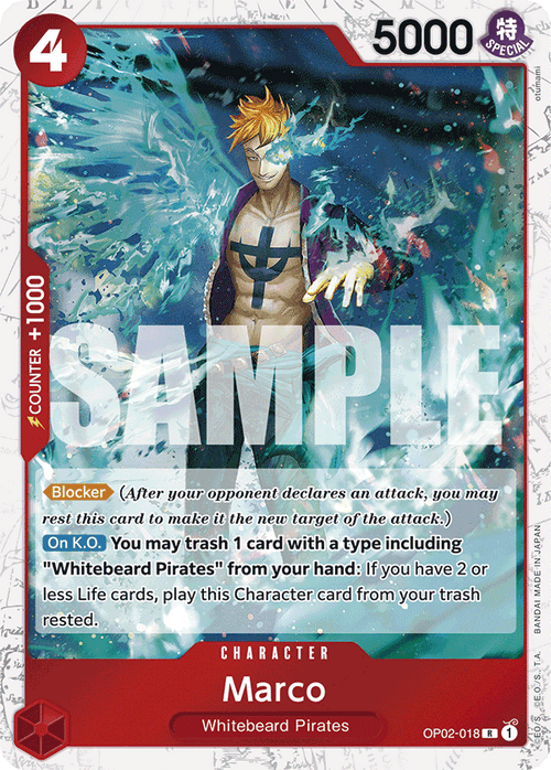 Bandai Marco OP02-018 Prb01 Alternate Art PSA 10