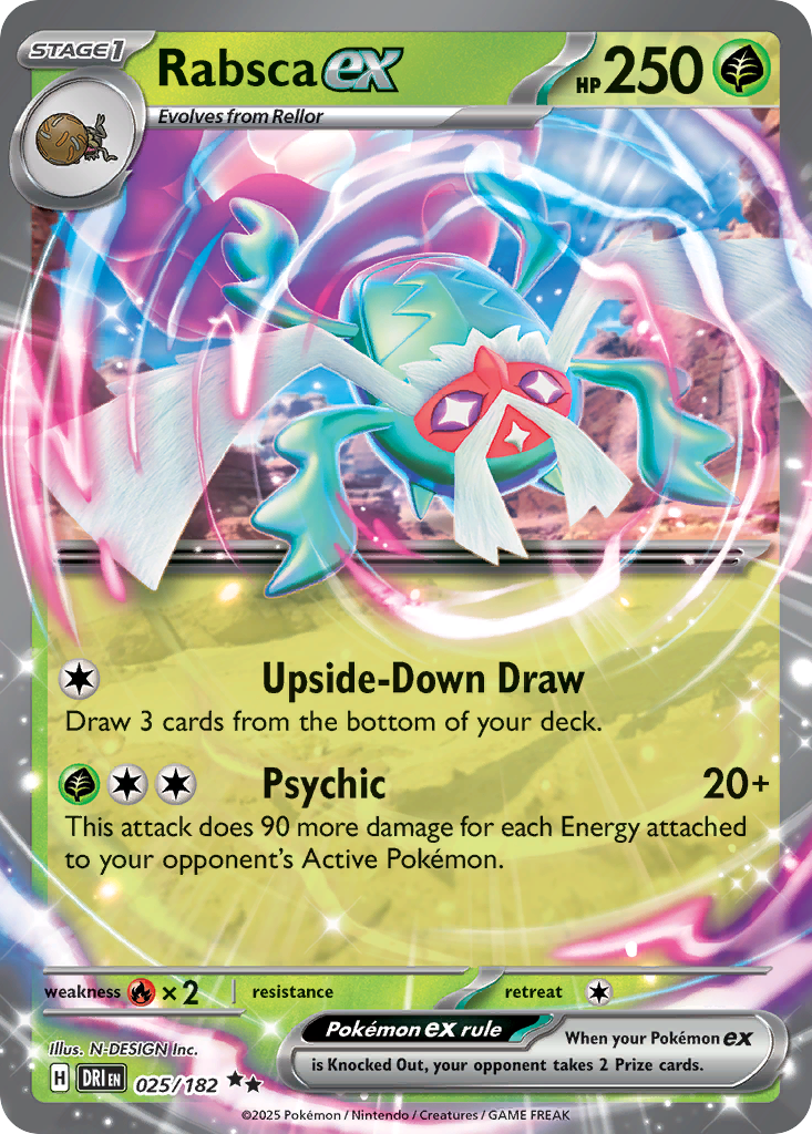 Pokémon 2025 Dri EN-Destined Rivals #025 Rabsca ex PSA 10
