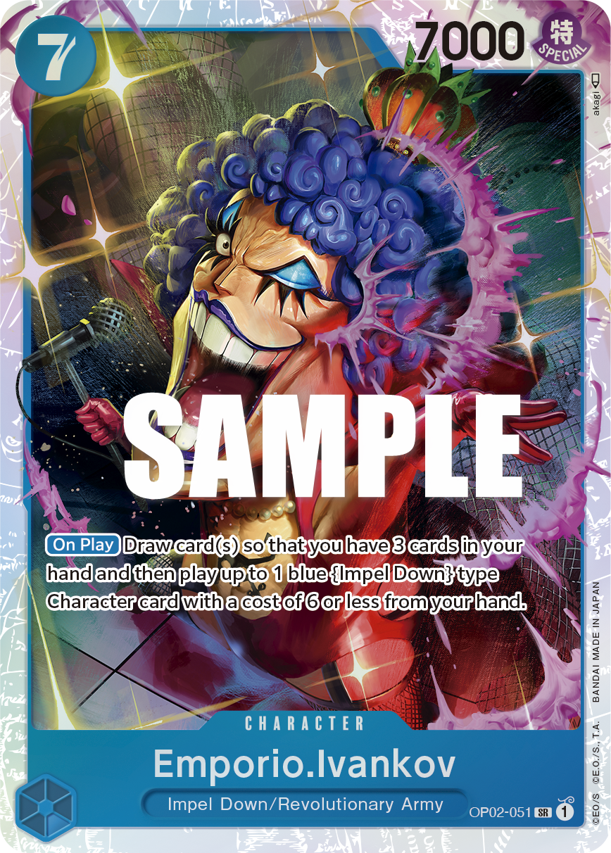 One Piece TCG Emporio IVankov Holo OP02-051 PSA 10
