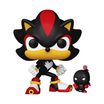 Funko Pop! Shadow With Dark Chao Sonic #1151 Flocked Toy Temple Exclusive