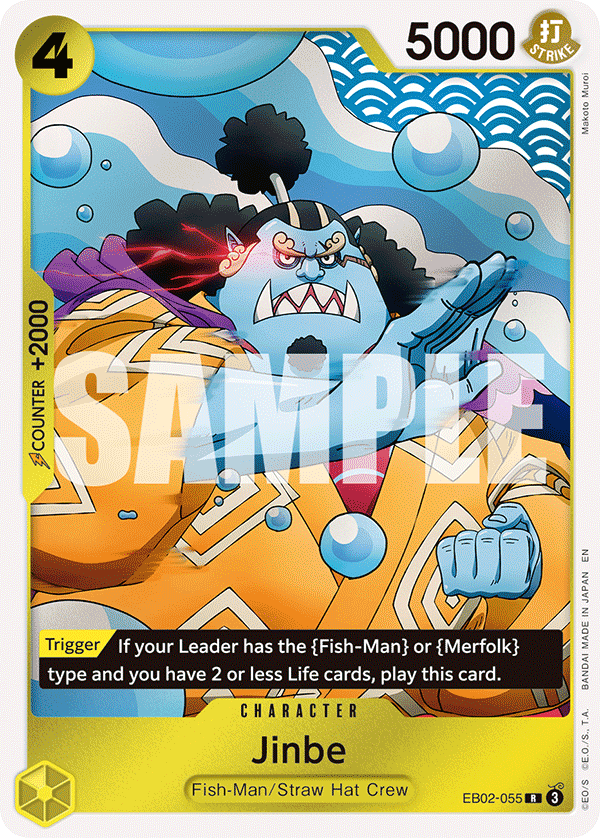 One Piece TCG Jinbe EB02-055 Extra Booster: Anime 25th Collection Foil PSA 10