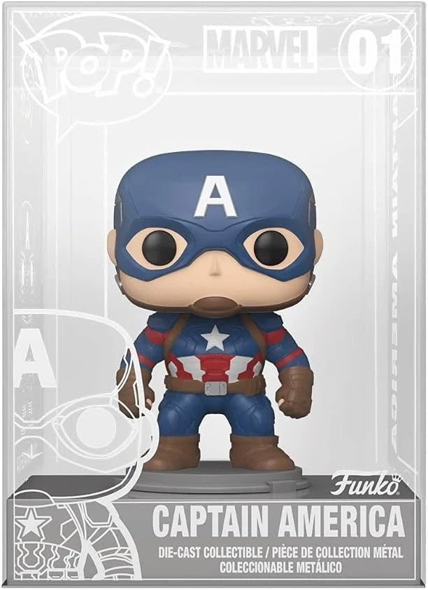 Funko Pop! Die-Cast Marvel Captain America #01 - 2021 Summer Convention LE