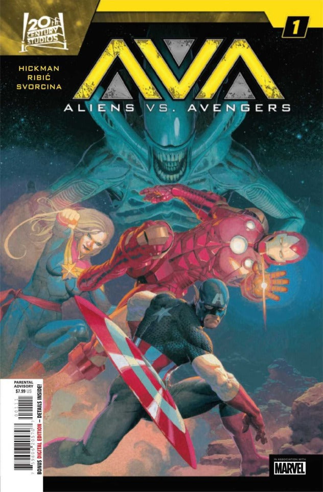 Marvel Comics Aliens Vs Avengers #1 Cover A Hickman Ribic First Print CGC 9.6
