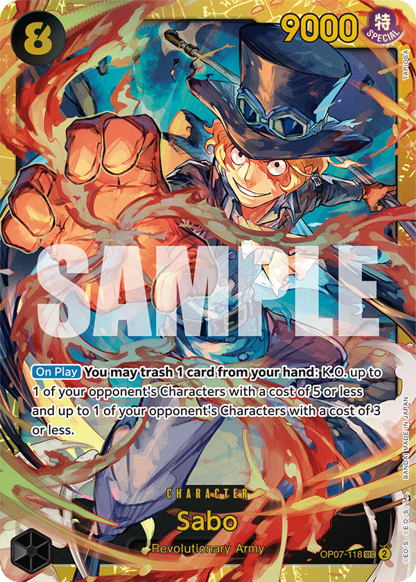 One Piece TCG Sabo SEC OP07-118 PSA 10