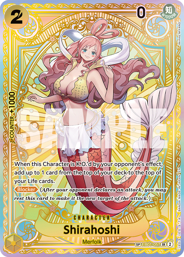 One Piece TCG Shirahoshi EB01-057 Memorial Collection PSA 10