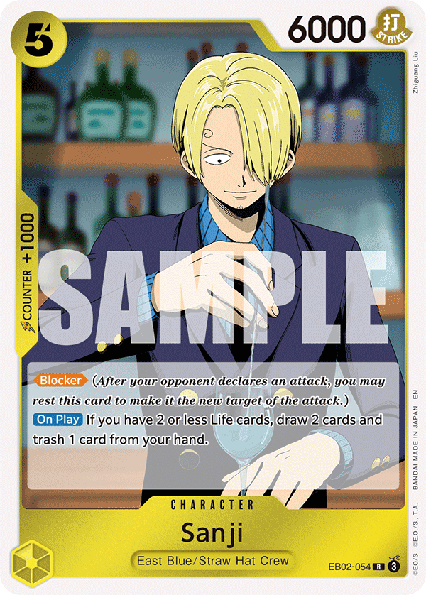 One Piece TCG Sanji EB02-054 Anime 25th Collection Foil PSA 10