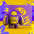 Abominable Toys Chomp Purple Yellow Glow Skeleton