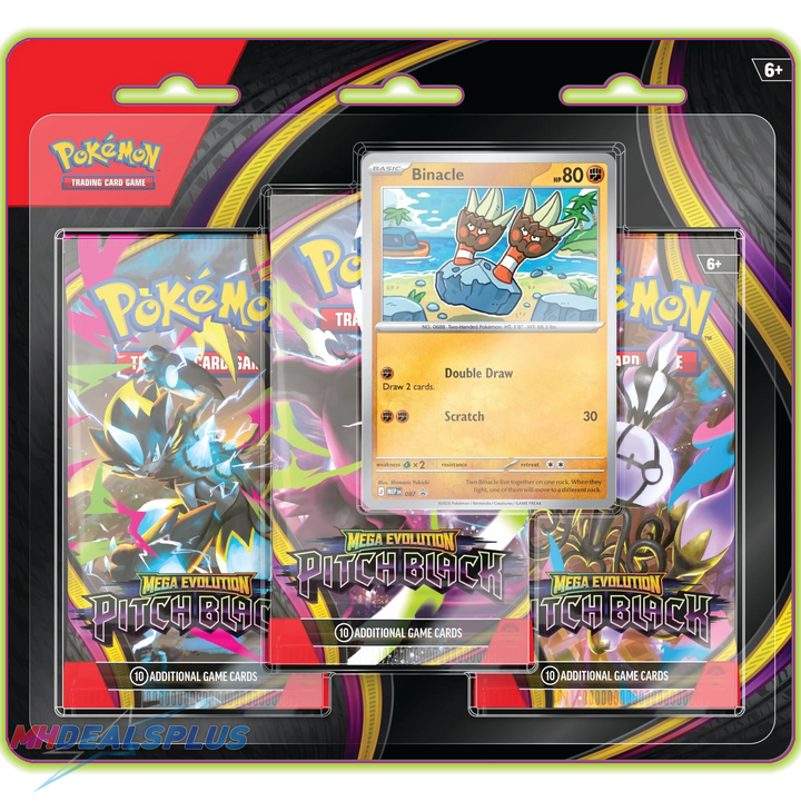 Pokémon TCG: Mega Evolution - Pitch Black 3-Pack Blister