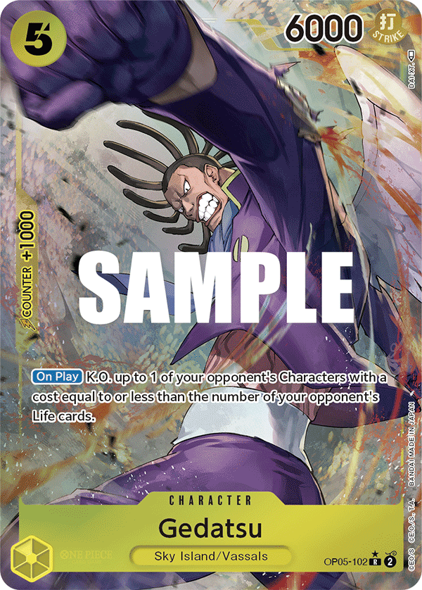 One Piece TCG Gedatsu Alternate Art OP05-102 PSA 10