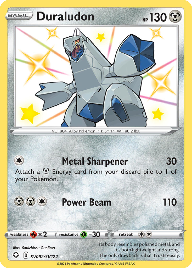 Pokémon Duraludon Shining Fates Sv092 PSA 10