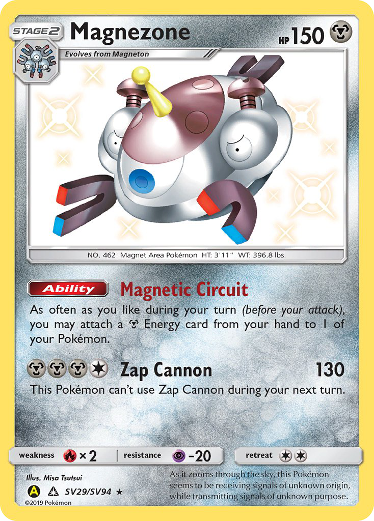 Pokémon Magnezone Shiny Vault SV29 Hidden Fates PSA 10