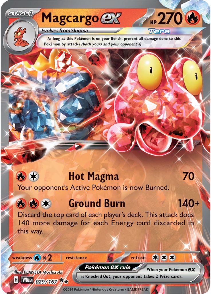 Pokémon Magcargo ex 029 Twilight Masquerade PSA 10