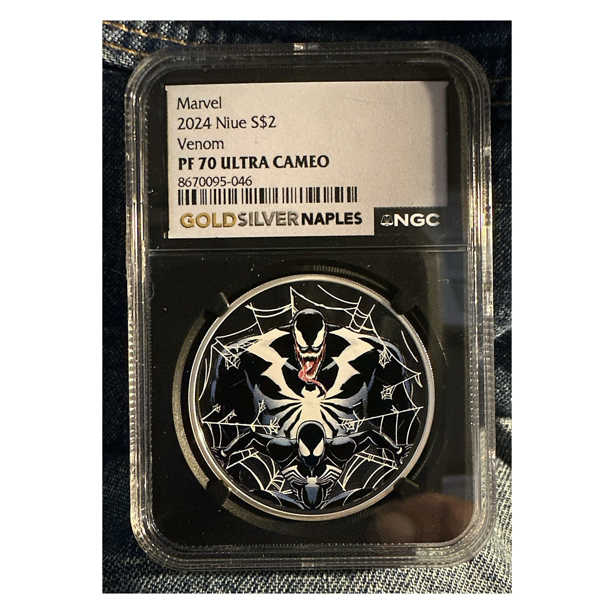 Niue Marvel Venom 1 oz Colorized Silver Coin NGC PF70 Ultra Cameo