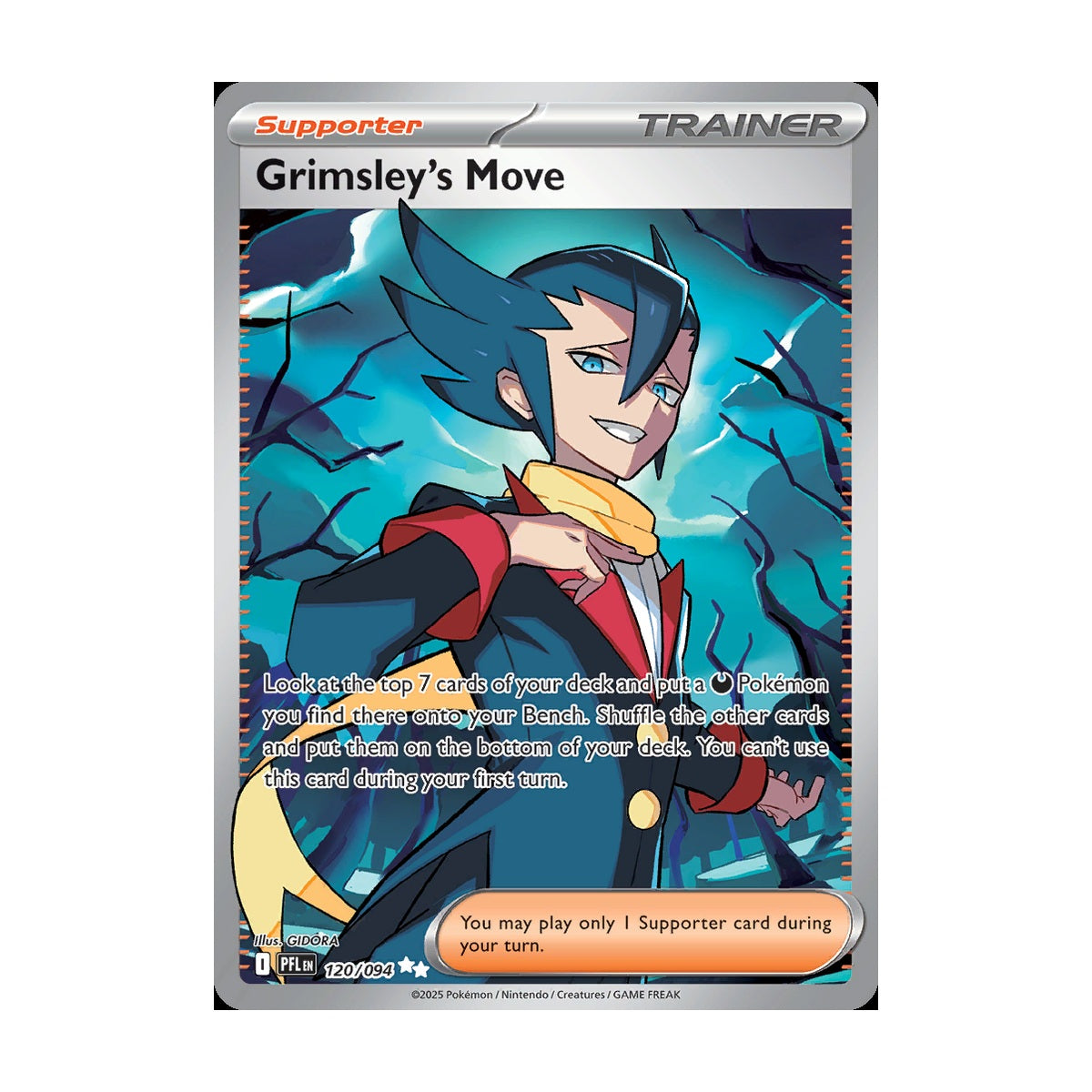 Pokémon Grimsley's Move 120/094 Phantasmal Flames Ultra Rare PSA 10
