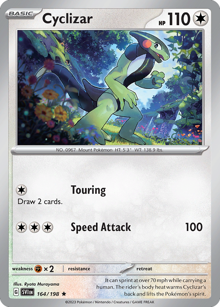 Pokémon TCG CYCLIZAR Rare Reverse Holo SVI #164 PSA 10