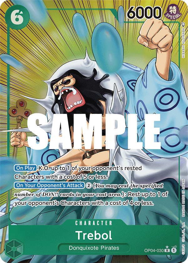 One Piece TCG Trebol OP04-030 Kingdoms of Intrigue Alt Art PSA 10