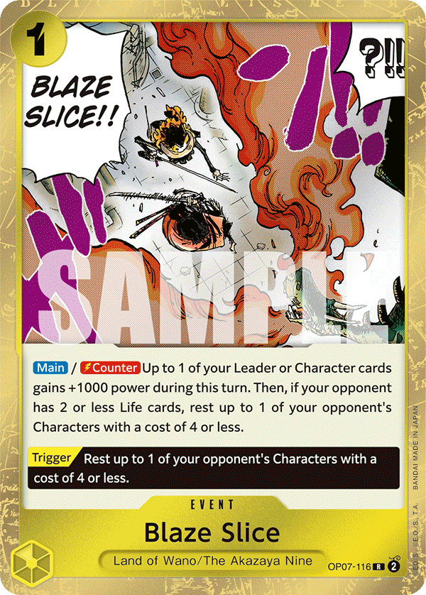 One Piece TCG 500 Years In The Future Blaze Slice #116 PSA 10