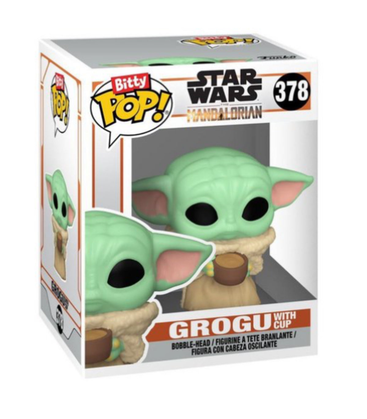 Funko Bitty Pop Star Wars Mandalorian Grogu With Cup #378 Chase 1/6