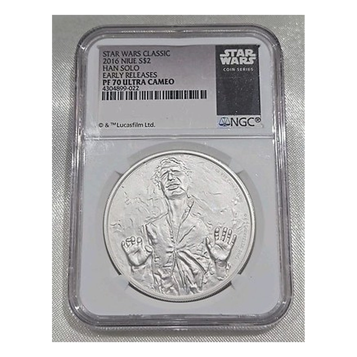 2016 NIUE $2 STAR WARS HAN SOLO 1 OZ SILVER NGC PF70 ULTRA CAMEO EARLY RELEASES