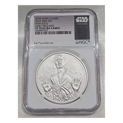 2016 NIUE $2 STAR WARS HAN SOLO 1 OZ SILVER NGC PF70 ULTRA CAMEO EARLY RELEASES
