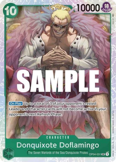 One Piece TCG Donquixote Doflamingo OP04-031 PSA 10