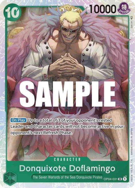 One Piece TCG Donquixote Doflamingo OP04-031 PSA 10