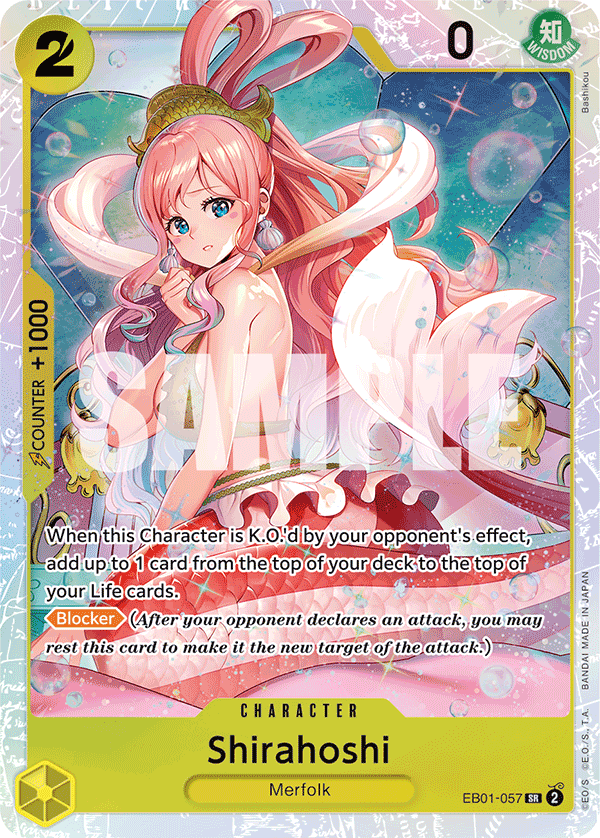 One Piece TCG 2024 ONE PIECE EB01-EXTRA BOOSTER MEMORIAL COLLECTION #057 SHIRAHOSHI PSA 10