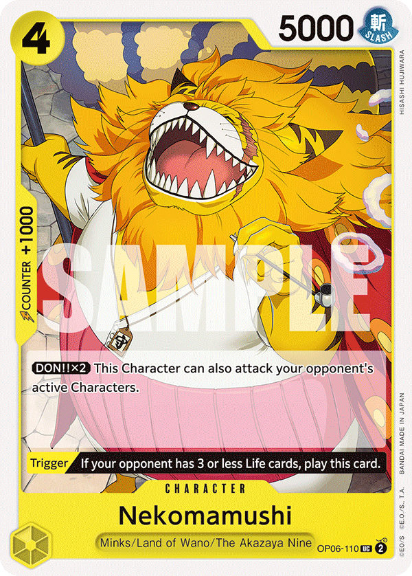 One Piece TCG Wings Of The Captain Nekomamushi #OP06-110 PSA 10