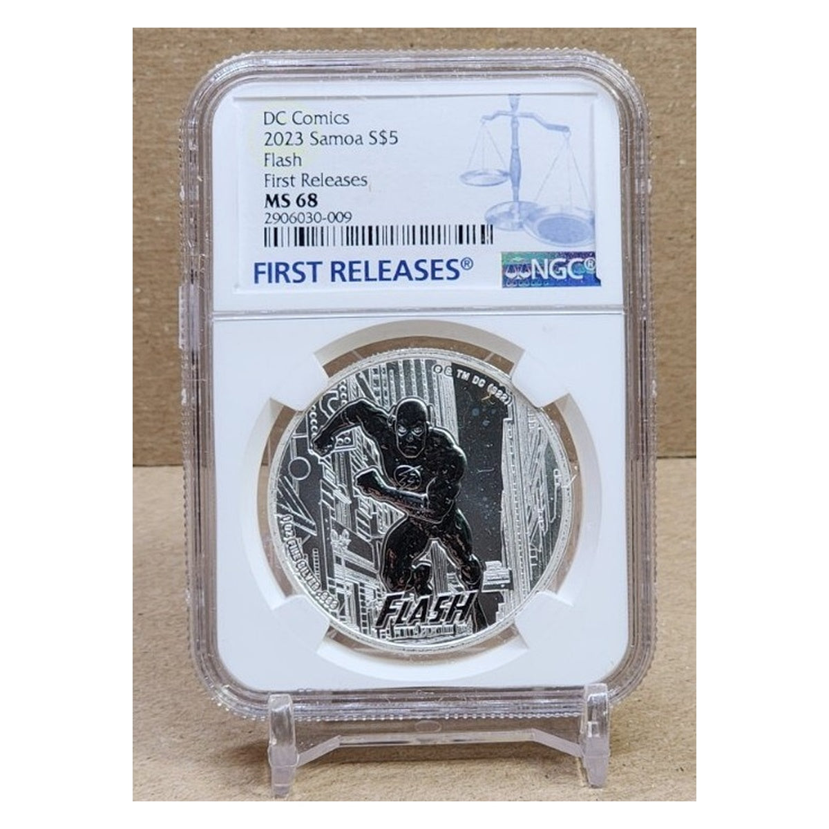 Samoa DC Comics Justice League Flash $5 Silver Coin NGC MS66 First Releases