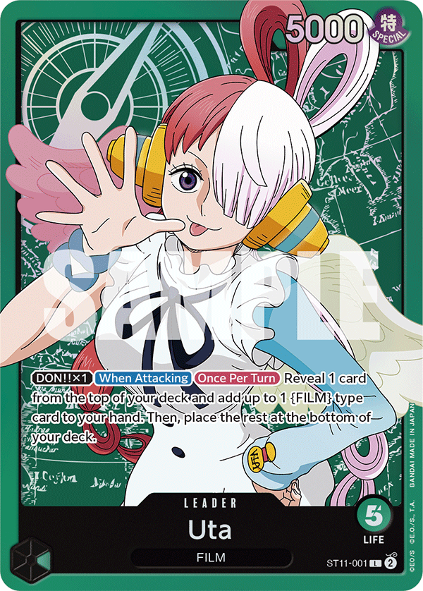 One Piece TCG Uta Leader ST11-001 Film Red Starter Deck PSA 10